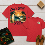 Out of Office. Into the Ocean. Beach Tee